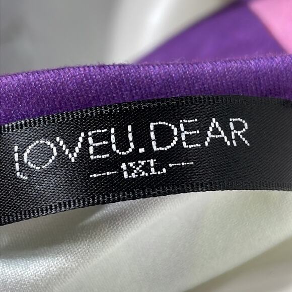 LOVEUDEAR 1XL Geometric Print Tank Top NWOT With Gathered Sides Stretchy Comf… - Picture 8 of 12